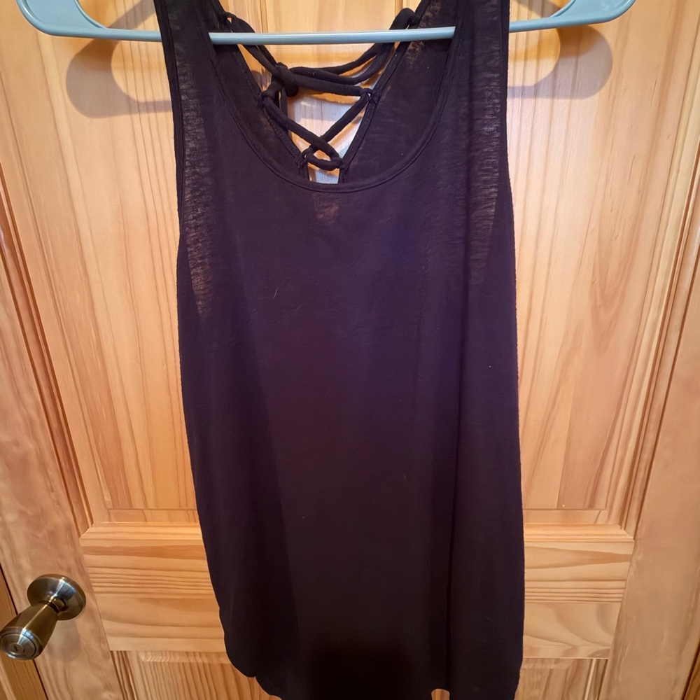 Sonoma Women's Navy Tank Top with Crisscross Back